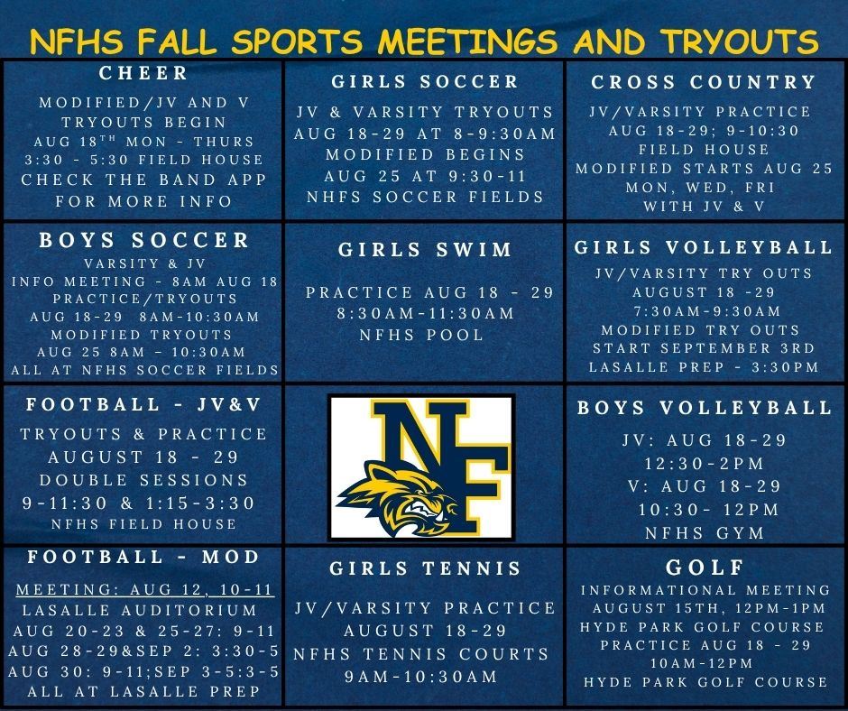 Fall sports Information